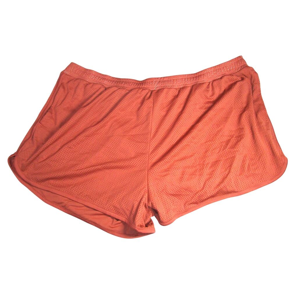 Old Navy Women's Activewear Mesh Shorts Orange Plus Size 4X Elastic Waist